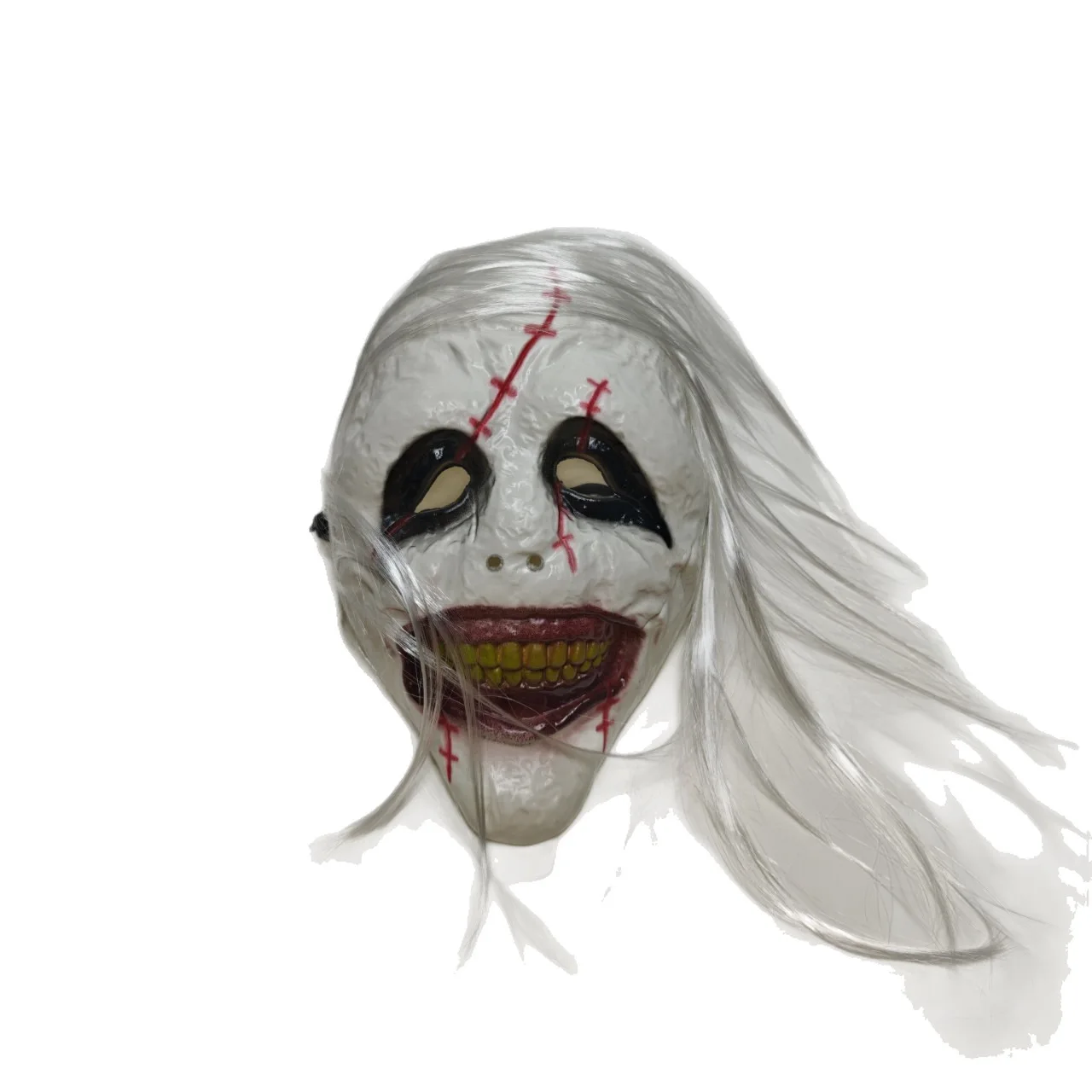 Topeng Badut Horor Halloween dengan Bahan Akrilik, Aksesoris Kostum Trendi untuk Pesta Cosplay Seram di Halloween