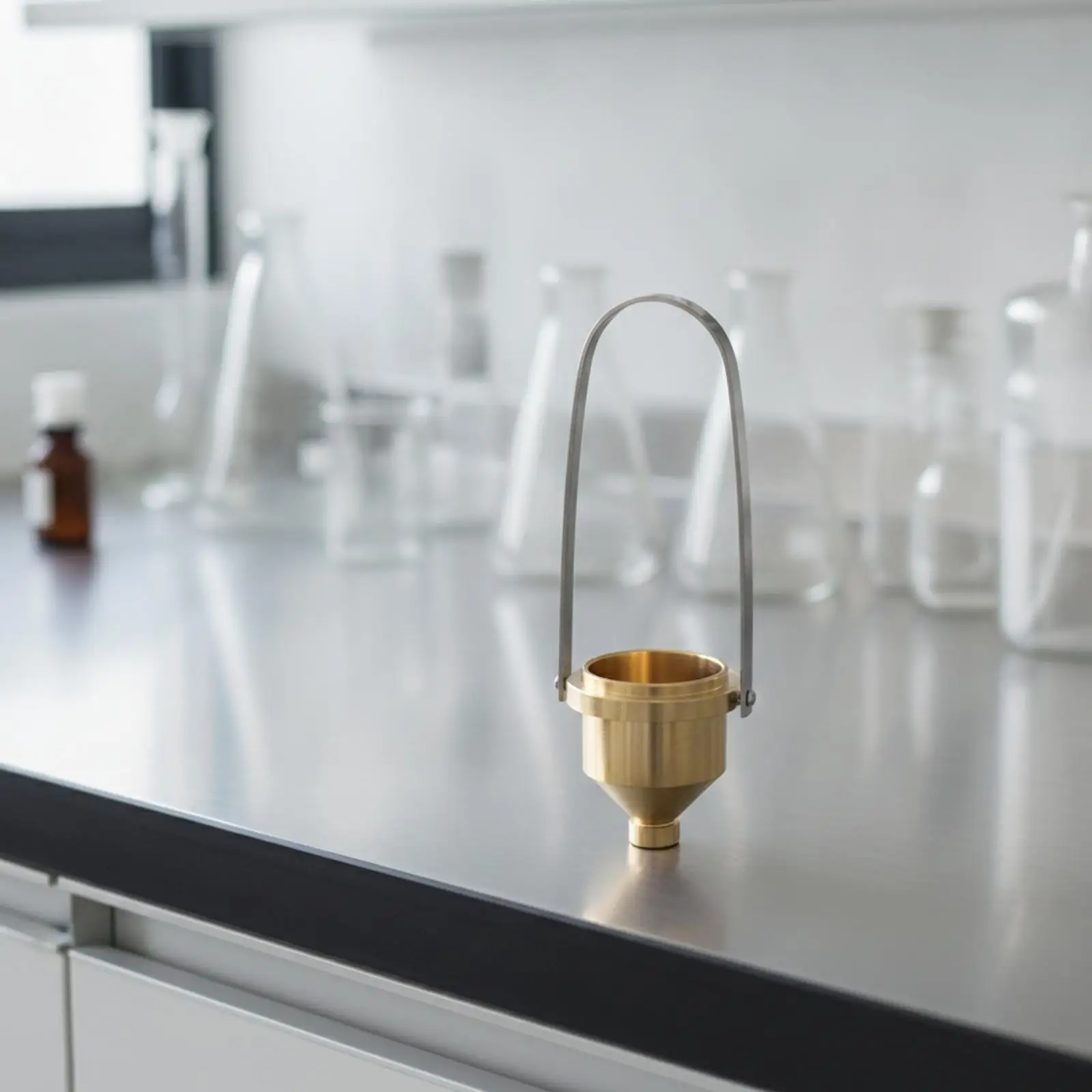 Stream Cup Viscometer Tester Brass Construction Portable Viscosity Flow Meter for Lab Workshop Paint Cooking Site