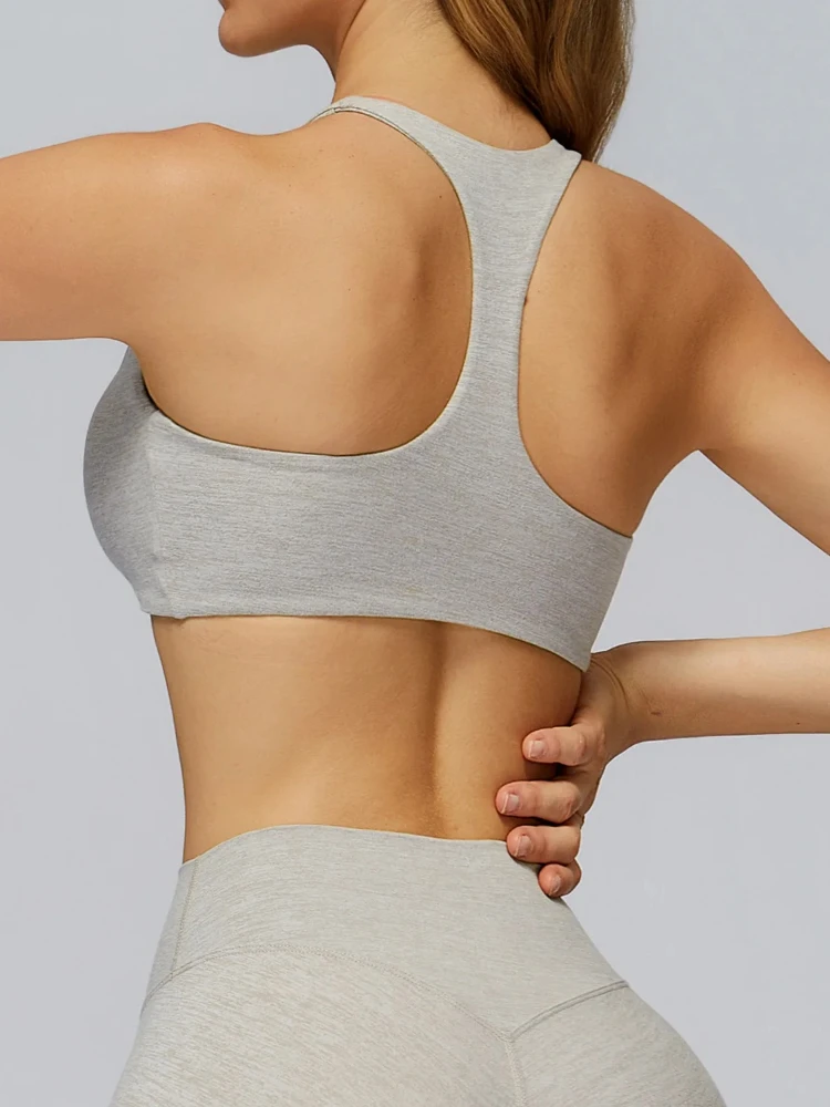 2025 nuove donne scollo a V reggiseno yoga T back antiurto fitness top per corsa allenamento sport all'aria aperta femminile stretto reggiseno sportivo casual