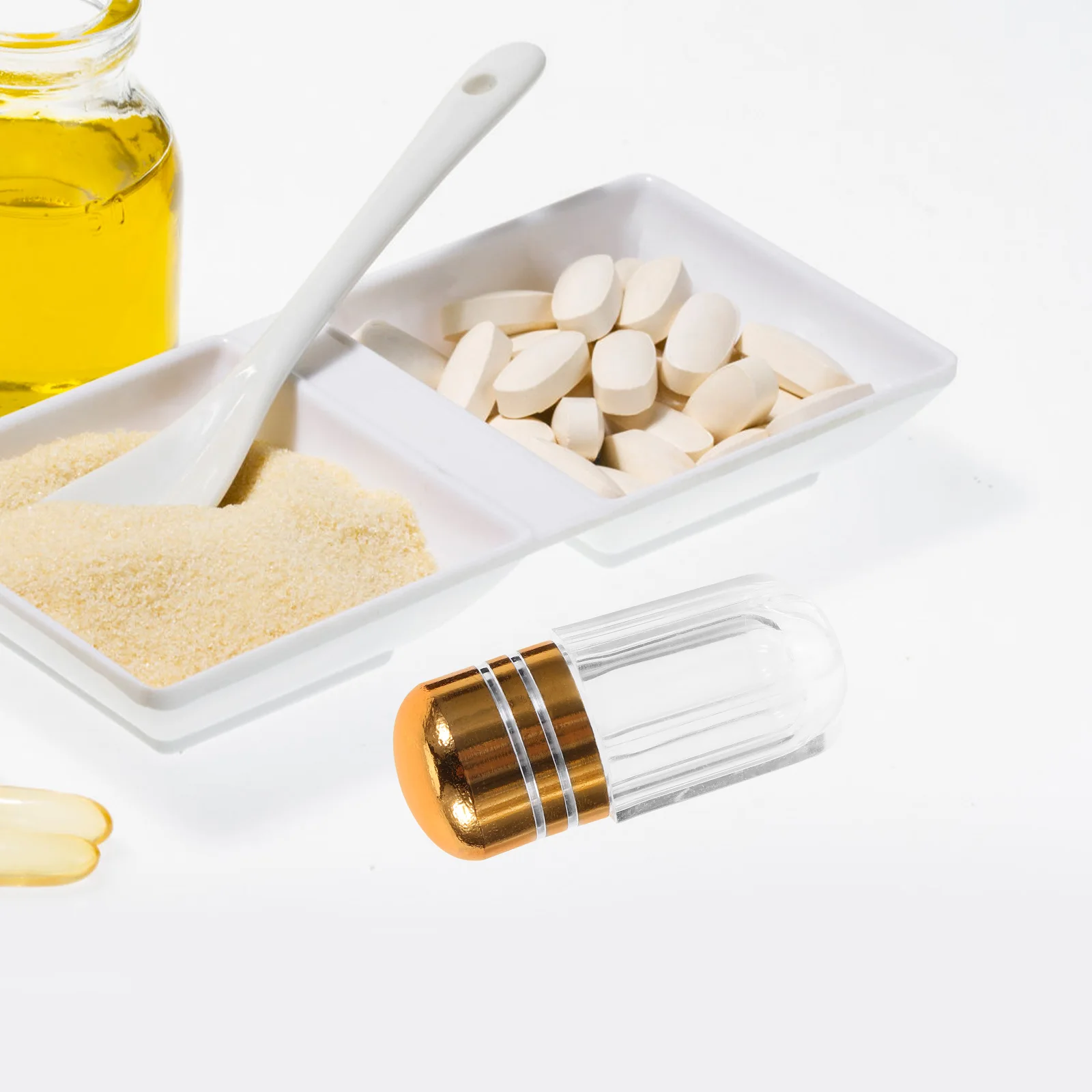 

20 шт. пластиковые бутылки для лекарств, прозрачный прочный контейнер для таблеток, портативный дорожный держатель для таблеток, многоразовый флакон, многоразовая бутылка