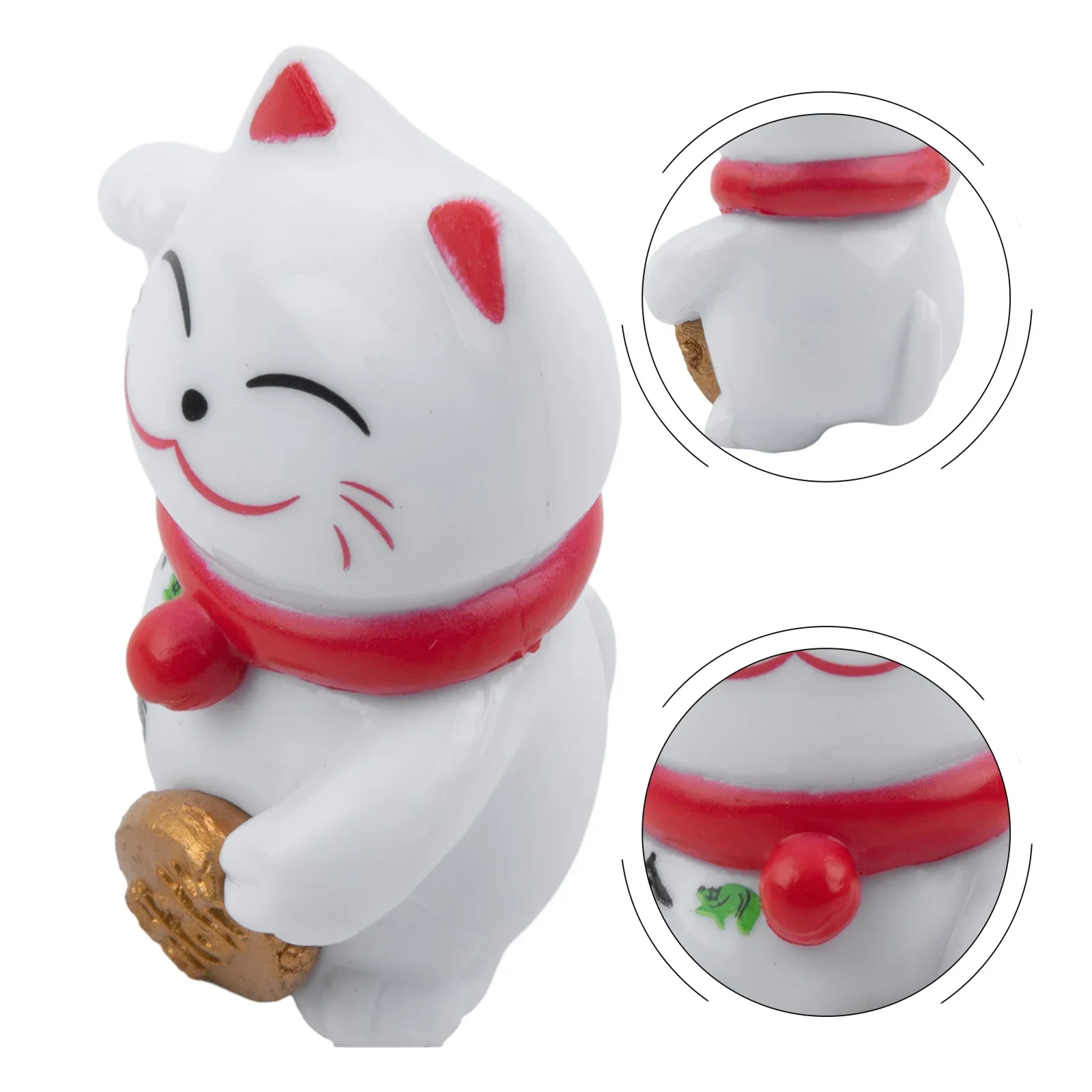 1PC Car Mini Lucky Cat Ornament Cakes PVC Home Car Interior Decoration Creative Gifts Kawaii Lucky Cat Maneki Neko Ornament