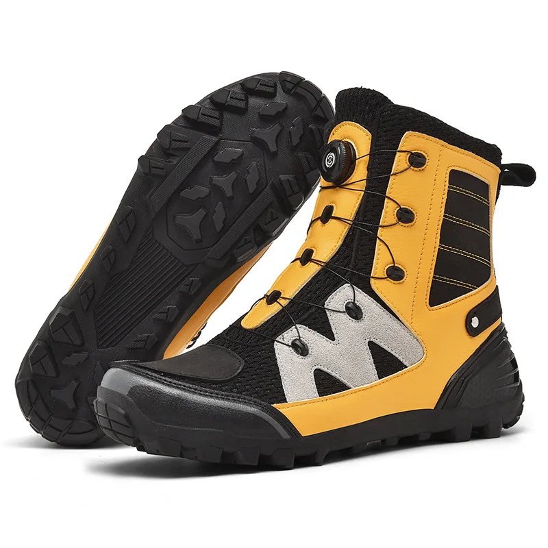 

Motorcycle Boots Man Studded Boots Waterproof Motorcycle Shoes Wear-Resistant Motocross Boots Anti-Fall Motorcycle Equipment