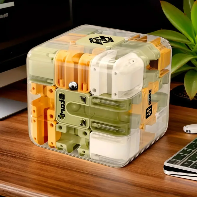 Cube labyrinthe 3D avec perles, jeu de sensibilisation spatiale et de résolution de problèmes, améliorant la concentration et les compétences de réflexion critique, partie d'anniversaire