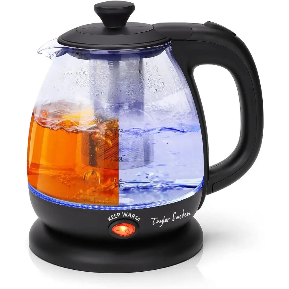 

1L Capacity Electric Tea Kettle with LED Indicator, Auto-Off and Boil Dry Protection, BPA-Free, Black