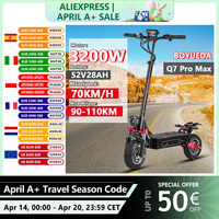 BOYUEDA Q7Pro Max E-Scooter 3200W Dual Motor 52V28AH Battery NFC Activated App Control Escooter Silent Tires Electric Scooter