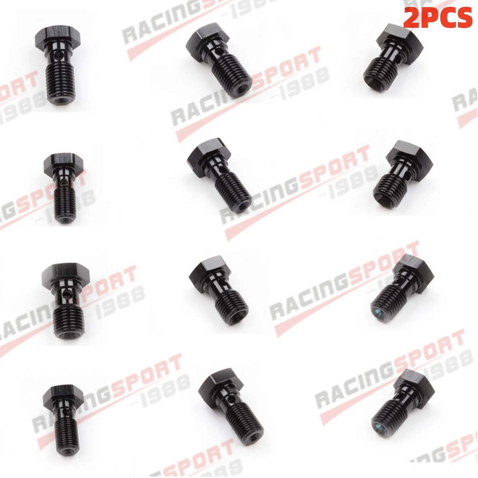 2PCS Aluminium Brake Fitting Adaptor - Banjo Bolt 3/8-24, M10x1, M10x1.25, M10x1.5, 7/16-24, Brake Adapter High Quality
