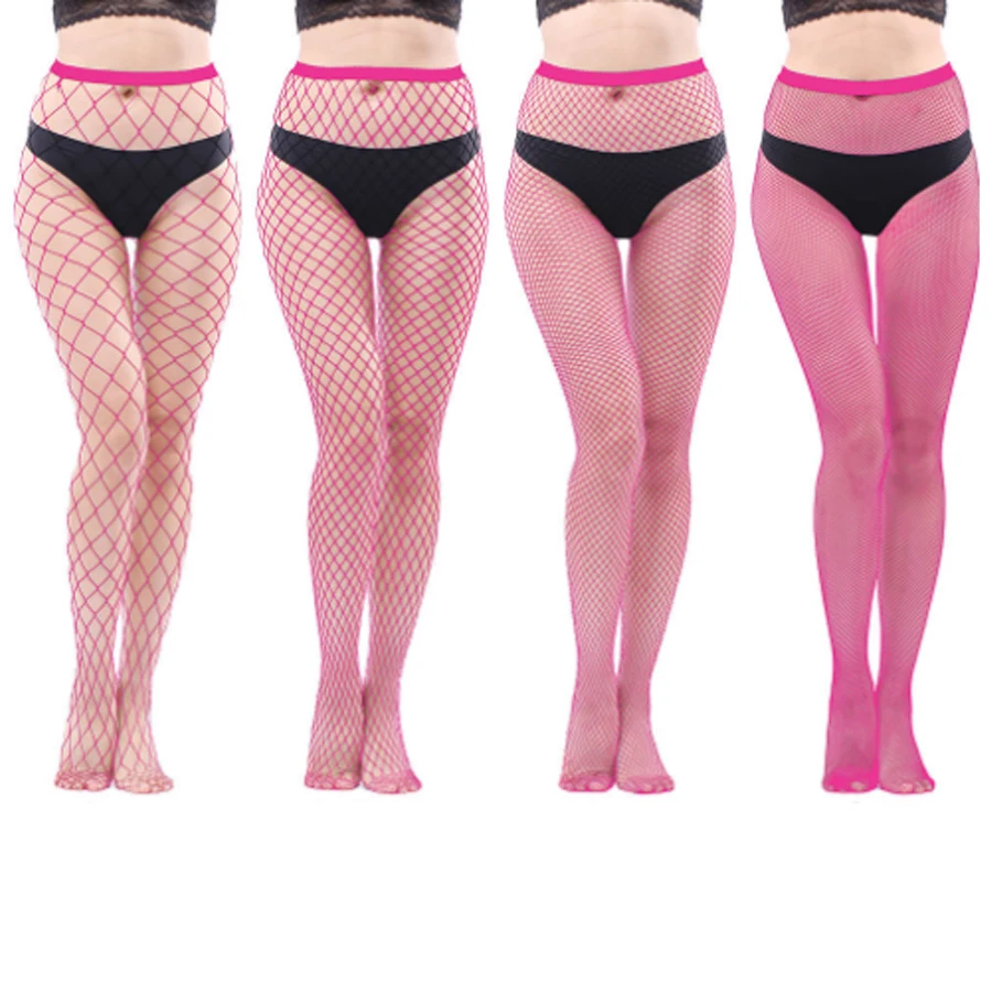 4 Paar Netzstrümpfe, Strumpfhosen mit hoher Taille für Damen, Netzstrümpfe für Partys, Netzstrumpfhosen