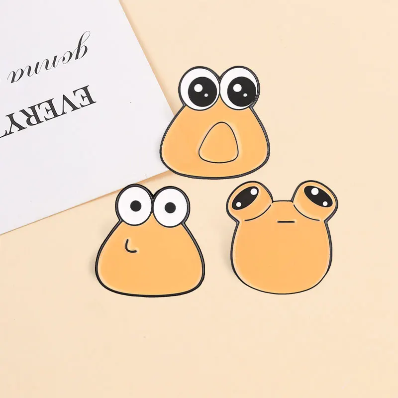 Drei Ausdrucksreiche Designs Emaille-Pins Niedliche Cartoon-Monster-Broschen Modische Anstecknadeln für Rucksack Kleidung Schmuck Geschenk für Freunde – Detail 6