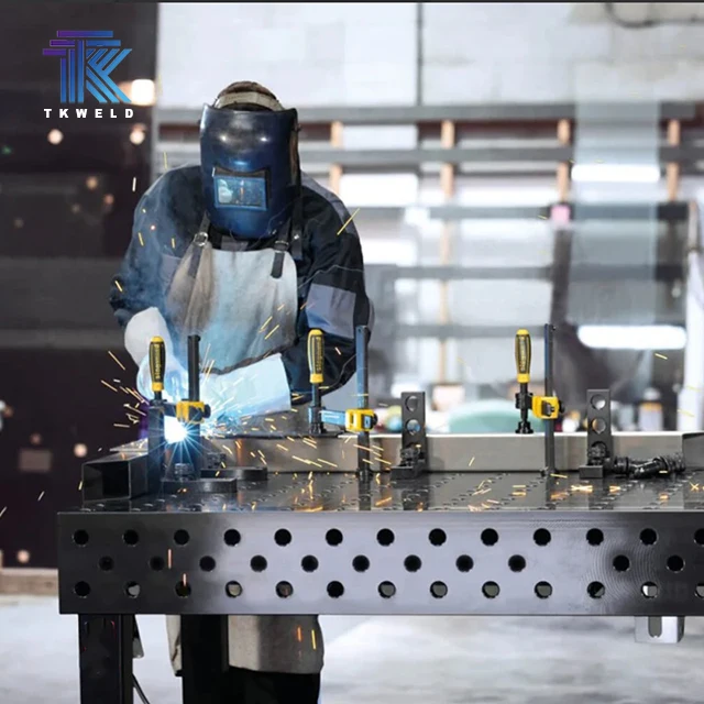 

TKweld новая стальная платформа 3D/2D 2000*1000*200 мм чугун D16 D28 Высококачественный сварочный стол для нитрирования плазмы 0,5 мм
