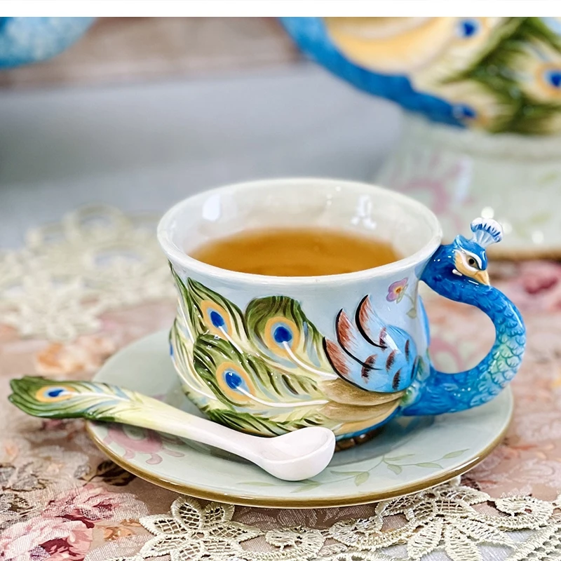 

Керамический благоприятный чайный сервиз, изысканные чашки для послеобеденного подарка, чашки