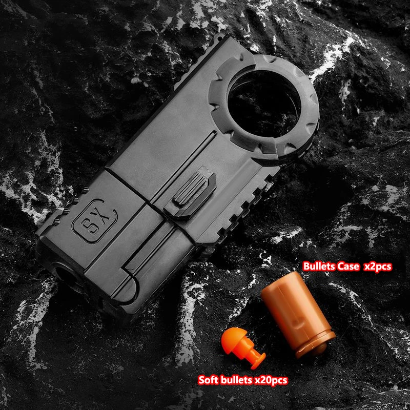 Outdoor Portable EDC Mini Agent AK17 Ring Soft Bullet Gun Model Throwable Shell Launch Creative Gifts Toy Tool