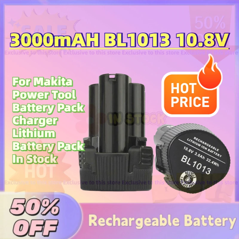 

High-Quality 3000mAH BL1013 10.8V Rechargeable Battery for Makita Power Tool Battery Pack Charger Lithium Battery Pack In Stock