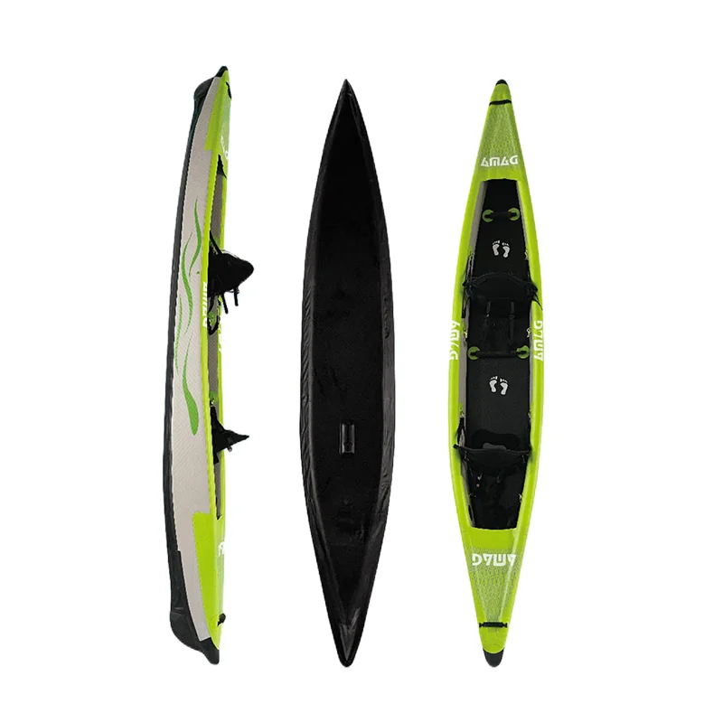 14FT 2-Person Inflatable PVC Kayak, Customizable Drop Stitch Fishing Boat (Repair Kit) 2025