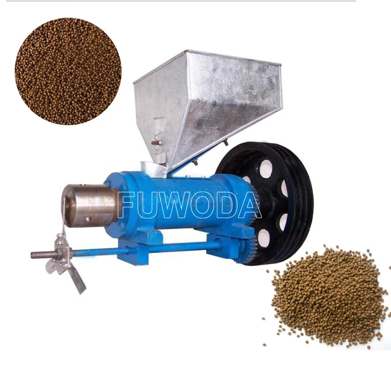 Home use low cost Small fish feed exruder head fish feed pellet extruder machine 220v single phase