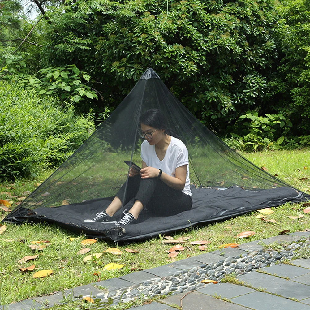 

Black Mosquito Net Triangle Outdoor Tent Shelter Portable for Camping Fishing Hiking Garden Breathable Insect Proof Net