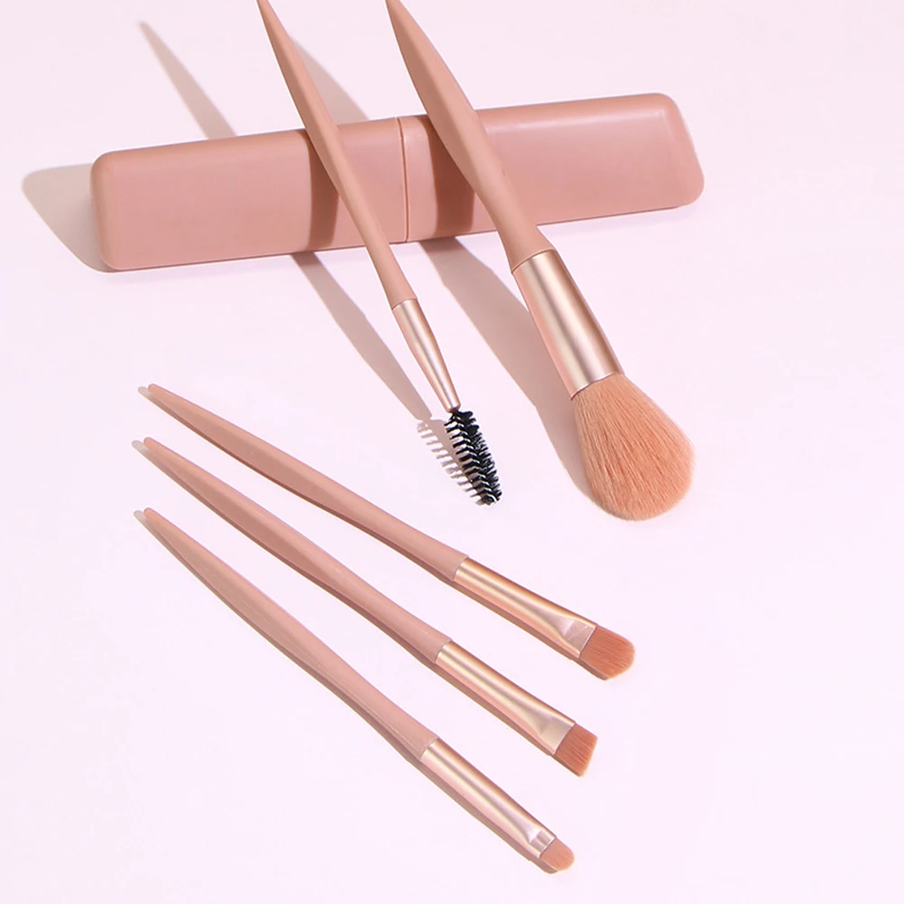 

5 Pcs Makeup Brush Set Eye Brushes Travel Size for Women Blush Kit Eyeshadow Loose Powder