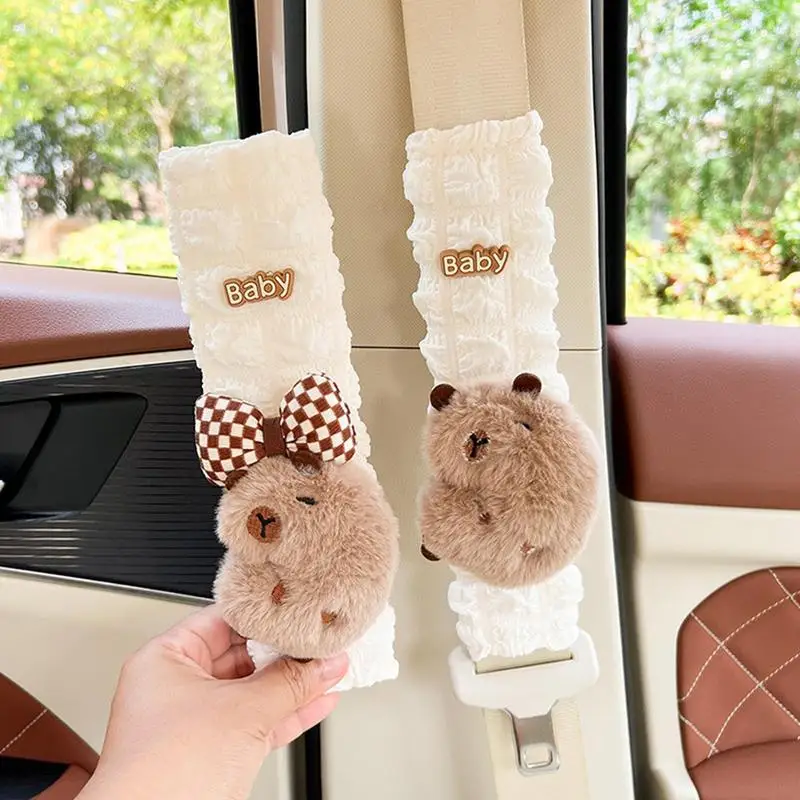 Car Seatbelt Cover Cute Cute 2X Soft Seat Belt Cover For Shoulder Car Seat Belt Pad Pad Neck Cushion Protector Car Accessories