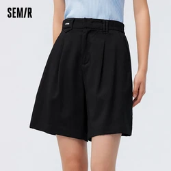 Semir Casual Trousers Female Commuter Wide-Legged Trousers Thin Temperament Salt System Summer Fashion Texture Loose Shorts