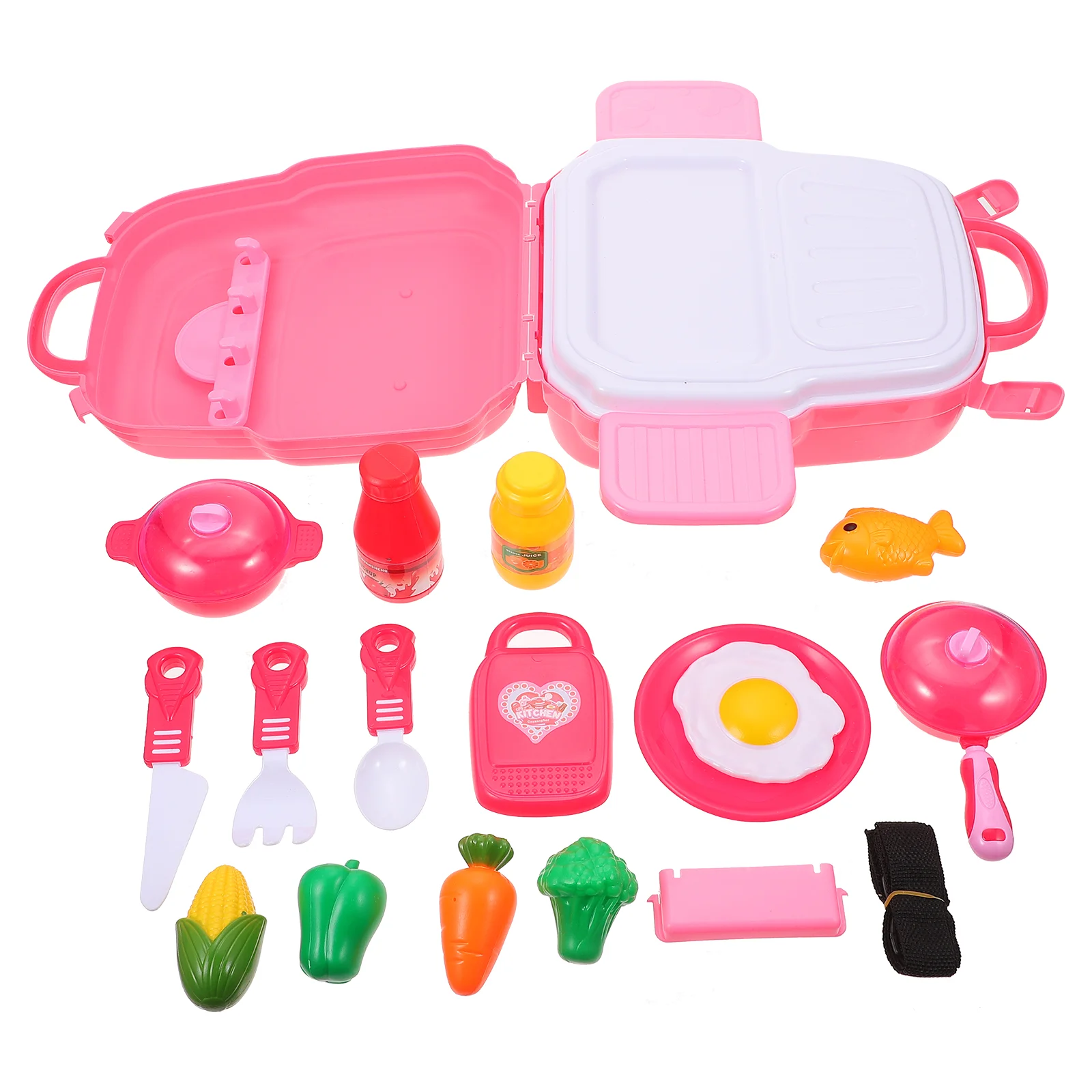 Kitchen Tool Backpack Toy Pretend Toys Playhouse Prop Simulation Kitchenware Kids Cognitive Plastic Children Educational