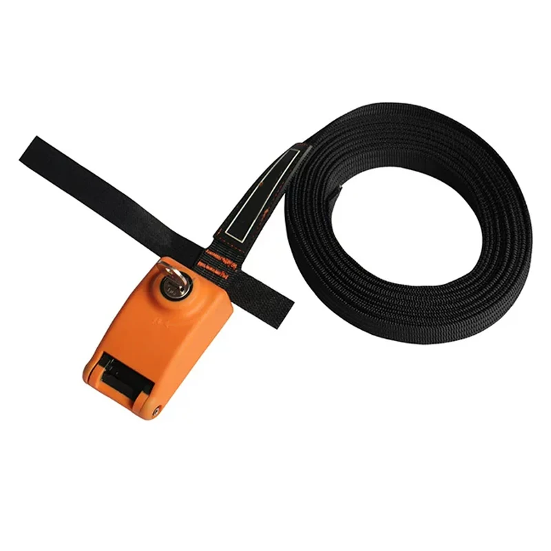 3M Lockable Sports Tie-Down Strap with Lock Steel Wire Rope for Secure Cargo Binding Ideal for Surfboard Kayak Storage
