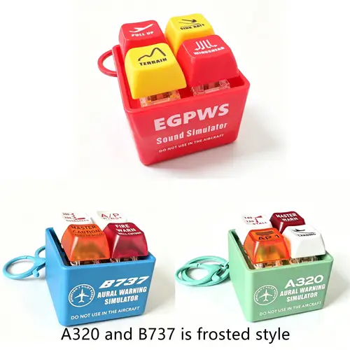 Genuine Boeing 737 Airbus A320 EGPWS Warning Sound Simulator Warns  Commercial Aircraft Route Pilot Crew Car Keychain - Image 16