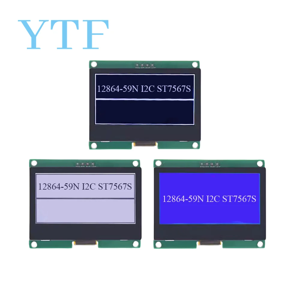 12864 IIC 4P LCD modülü 12864-59N I2C ST7567S COG grafik ekran ekran panosu LCM paneli 128x64 Dot Matrix ekran Arduino için