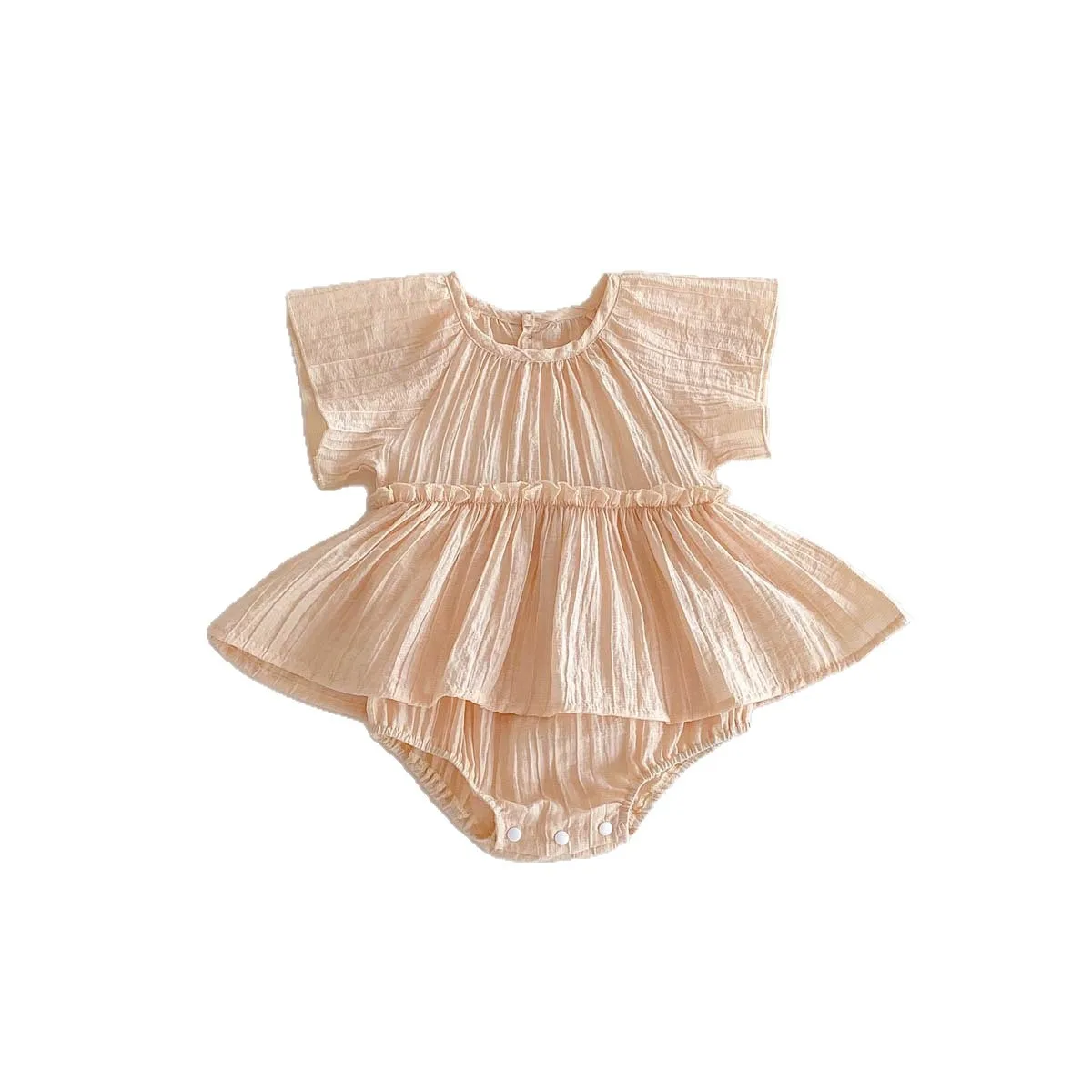 Летняя милая поясная сумка с короткими рукавами для маленьких девочек, одежда Haha, юбка Haha, тонкий комбинезон принцессы с полной луной для новорожденных