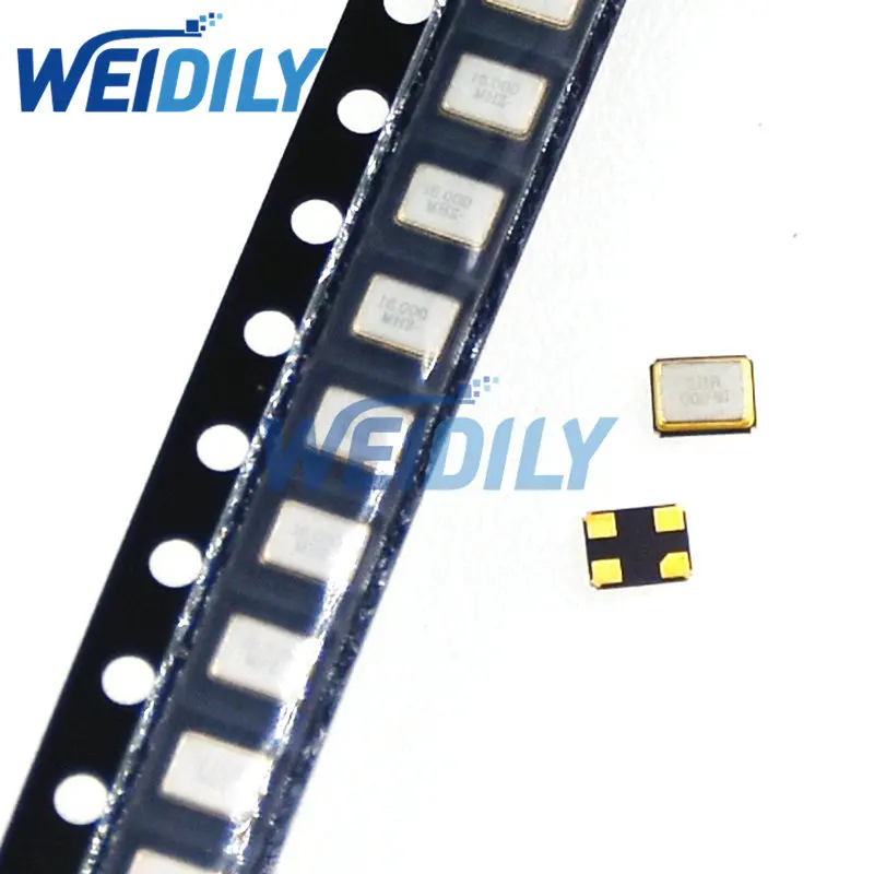 5 sztuk 3.2*2.5mm 3225 4 piny oscylator SMD 10Mhz 12Mhz 25Mhz 48Mhz 50MHz 50M 50.000mhz aktywny oscylator kryształowy SMD nowy