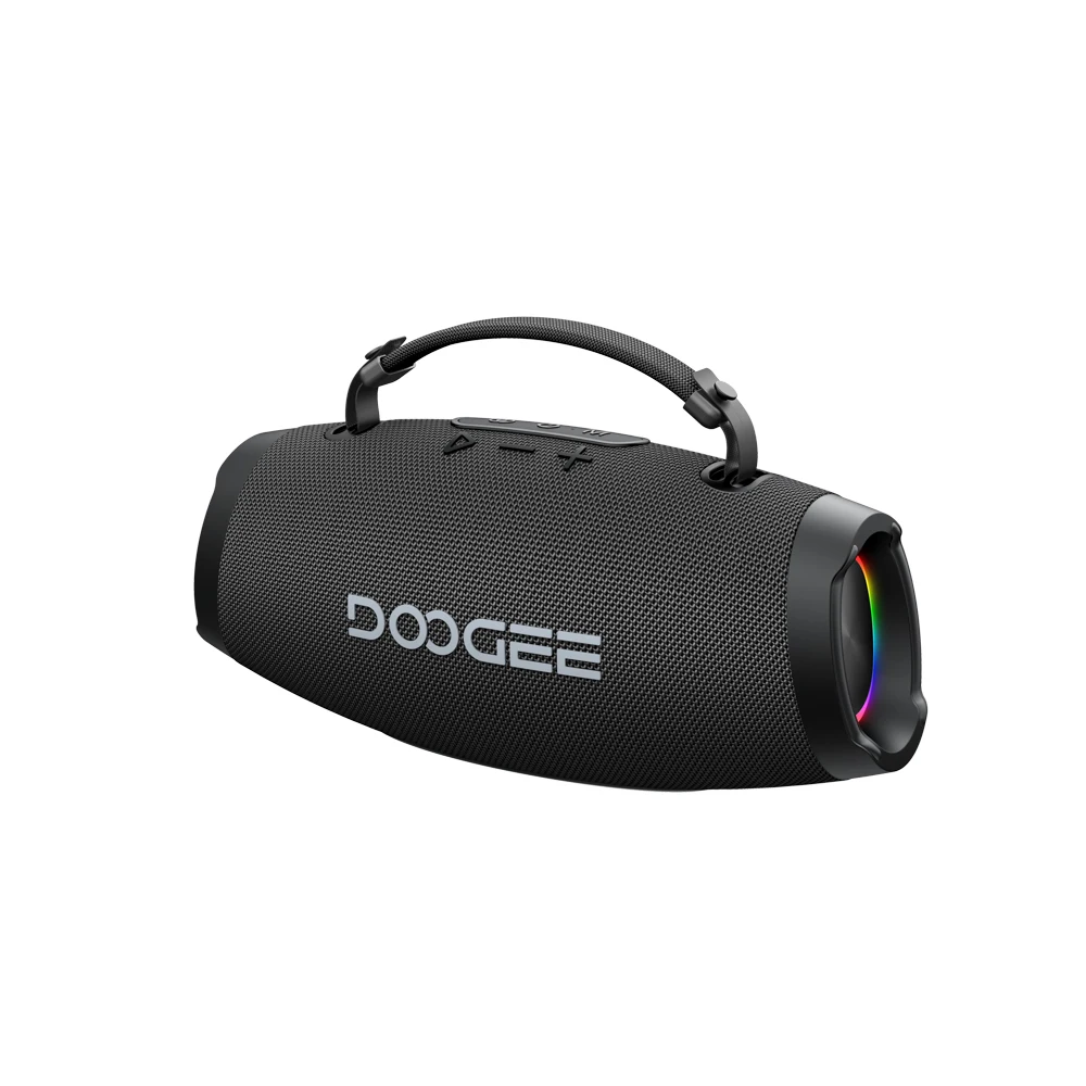 DOOGEE Wild Boom draagbare Bluetooth-luidspreker 100W RMS Boombox IP55 waterdichte luidspreker buitenmuziekdoos met kleurrijk licht
