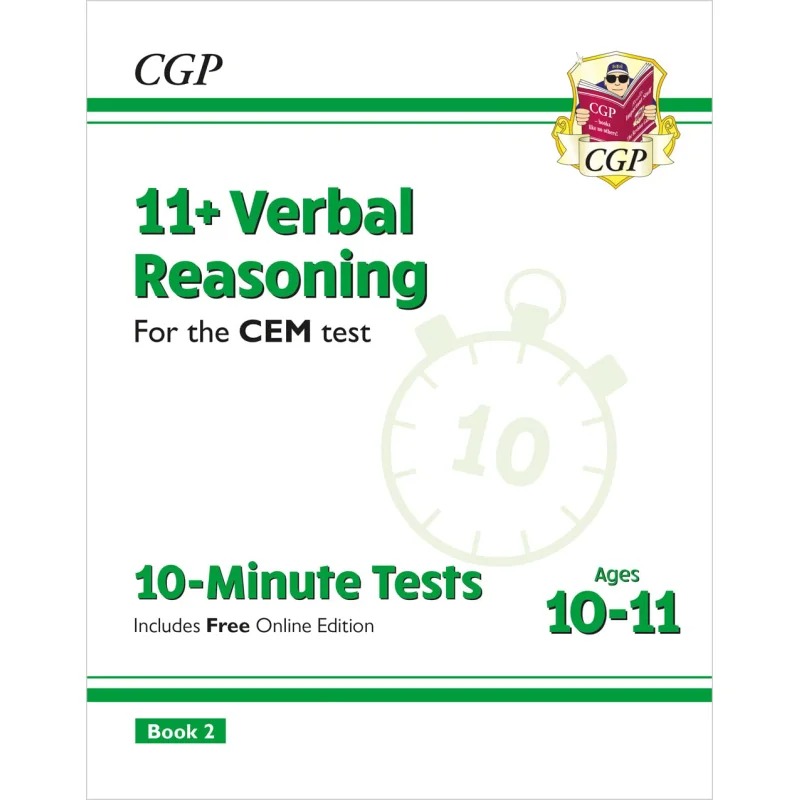 

11 CEM 10Minute Tests Verbal Reasoning Ages 1011 Book 2 With Online Edition CGP Books 9781789081862