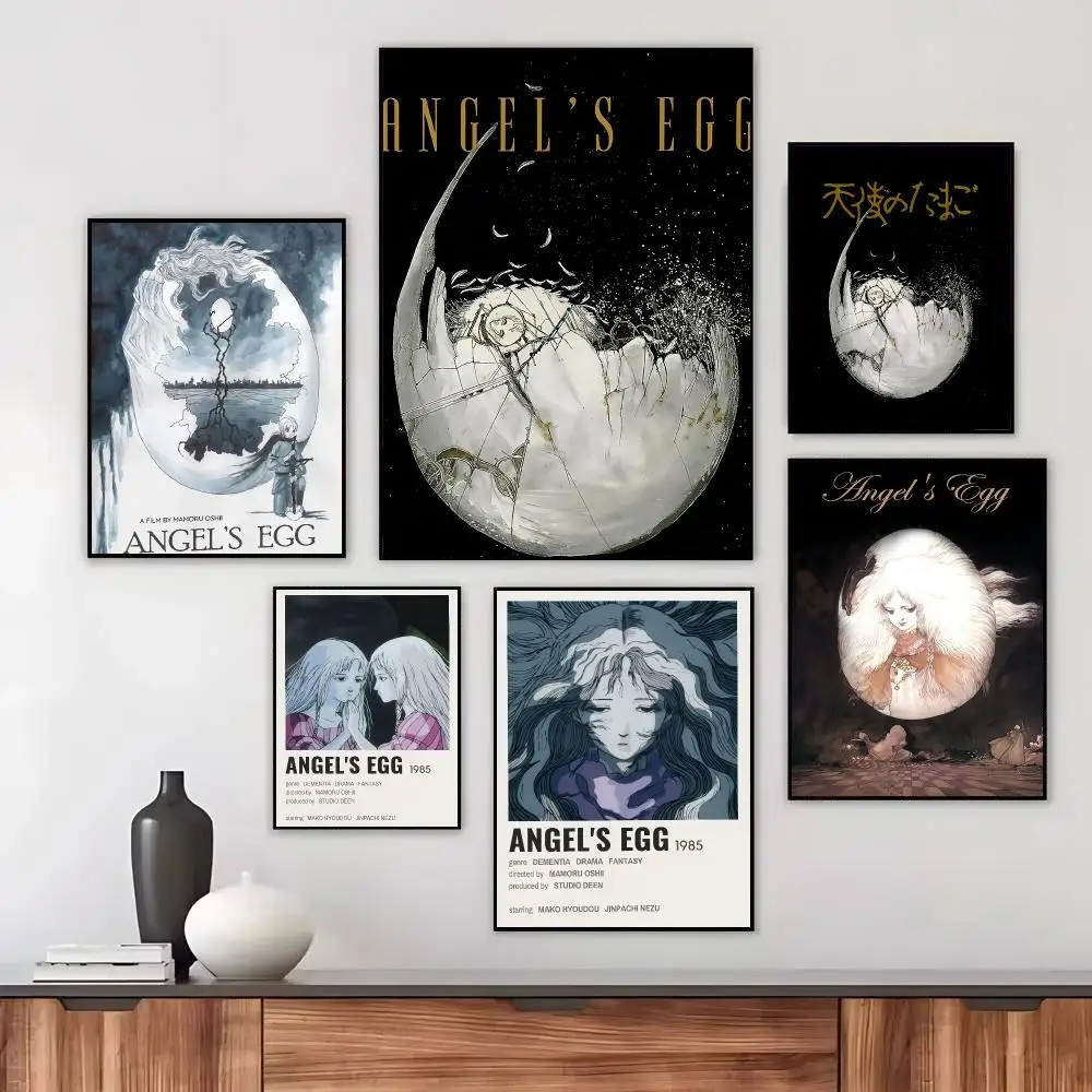 Anime A-Angel Egg Poster Wall Art Printed Decor Sticker Stylish Home Gift for Living Room Bedroom Corridor Cafe