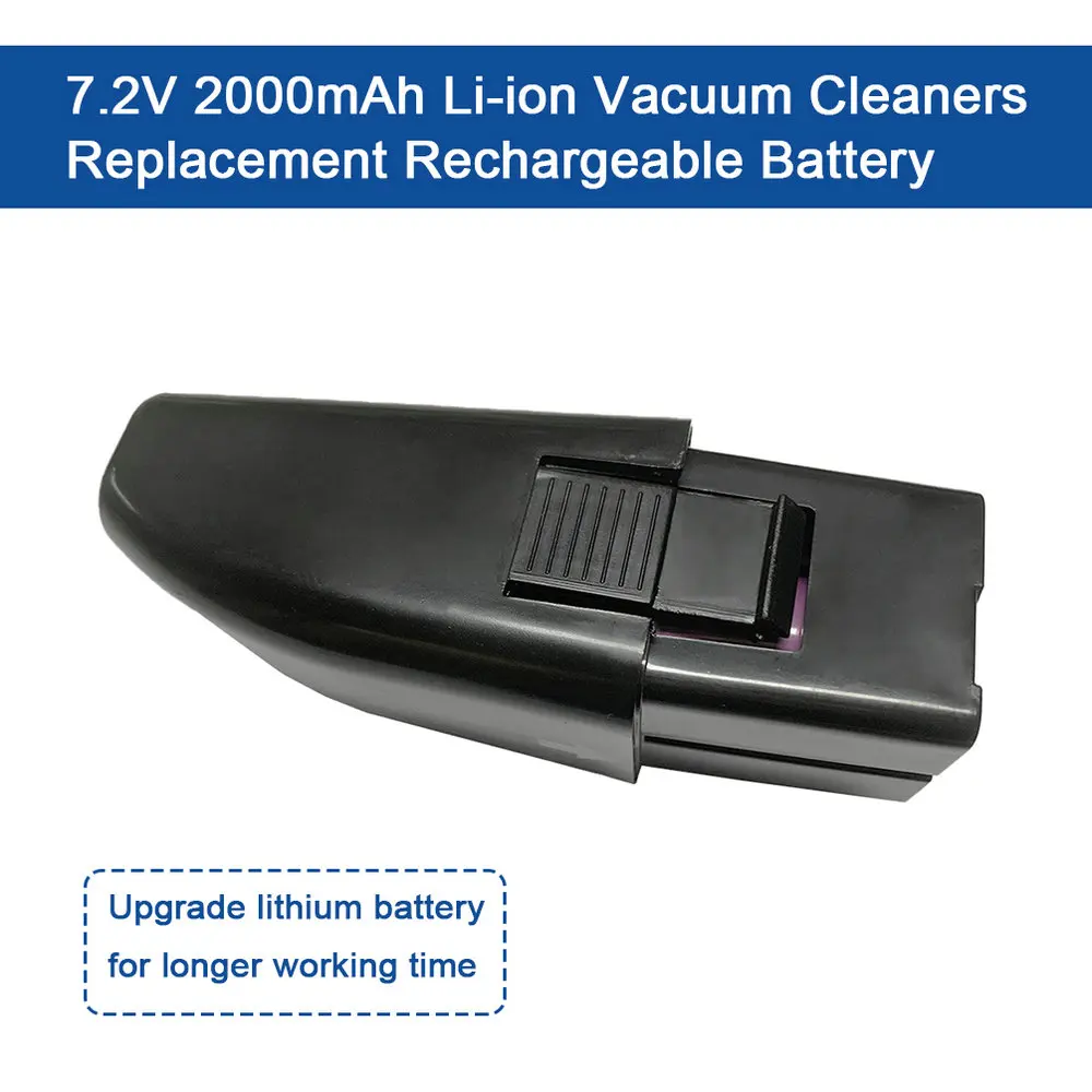 New Replacement 7.2V 2000mAh Li-ion Vacuum Cleaner Rechargeable Battery for Ontel Swivel Sweeper G1 & G2 and Charger Pack