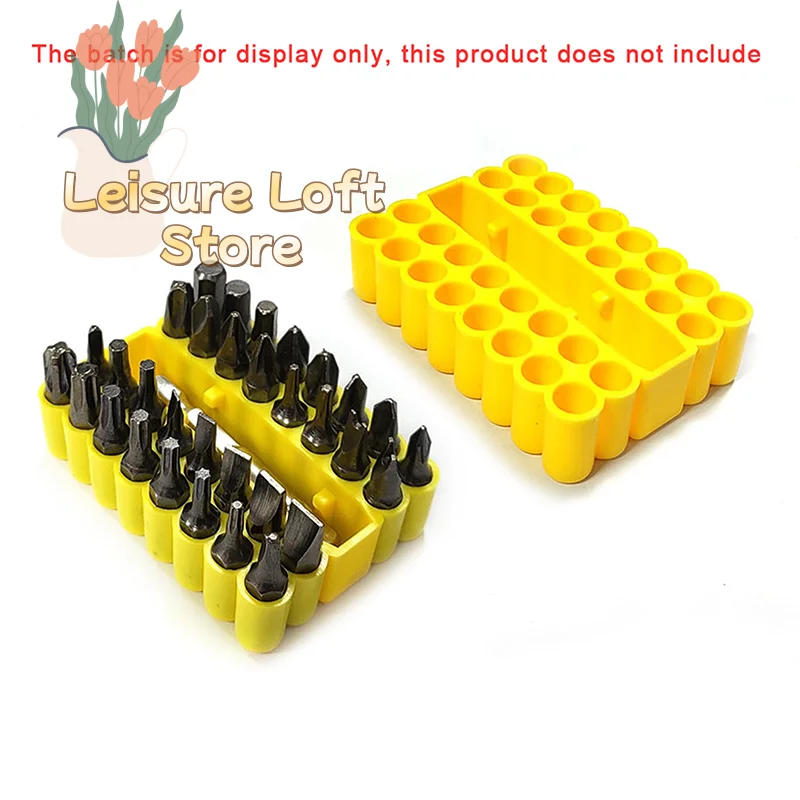 1-5pcs 32-Slot Bit Organizer Case - 6.35mm Hex Shank Holder for Screwdriver & Drill Bits, Portable Storage Box