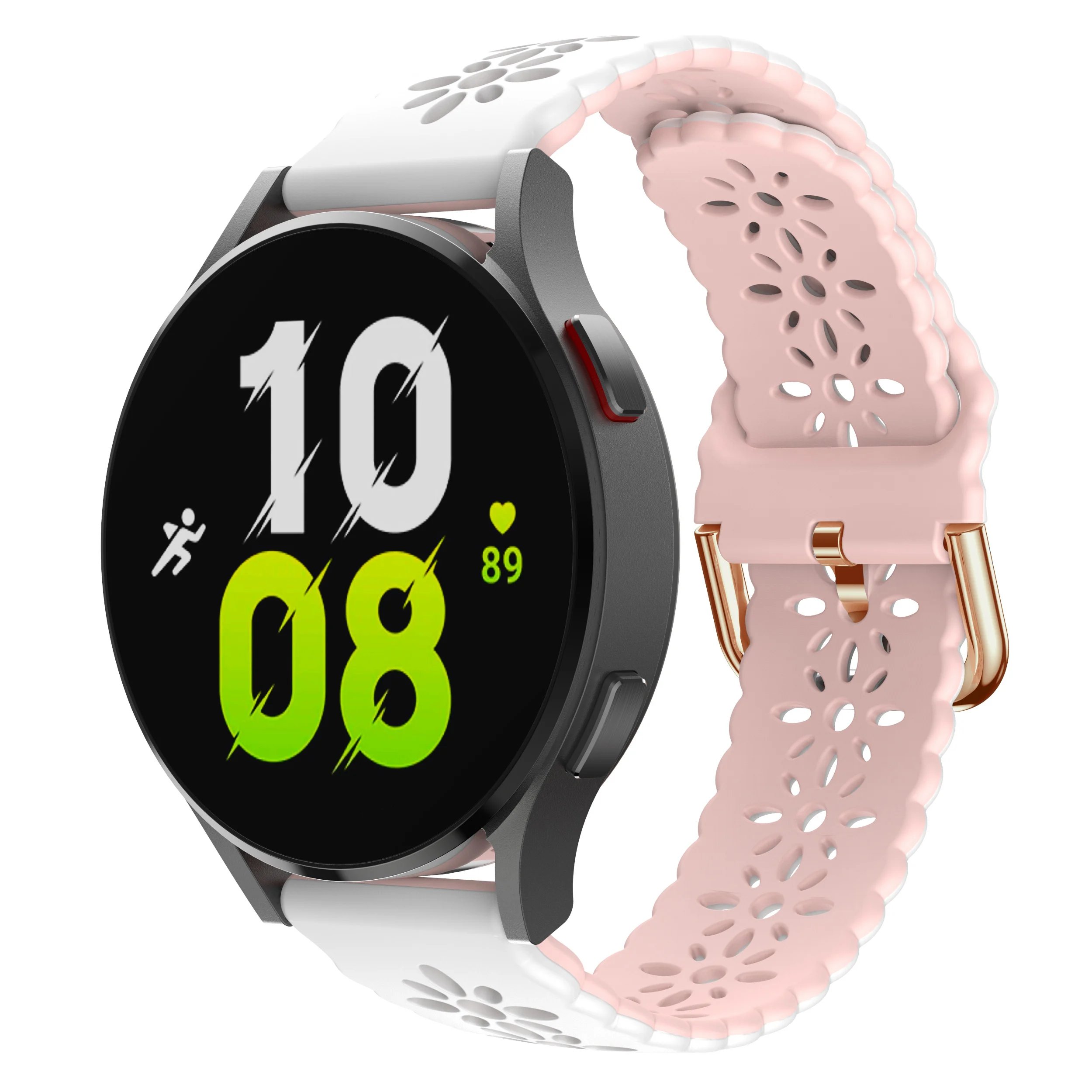 Women Smart Silicone Strap for Samsung Galaxy Watch 7/6/5/4 44mm Active2 40mm 5 Pro 45mm Two-Color Wristband 20mm Accessories