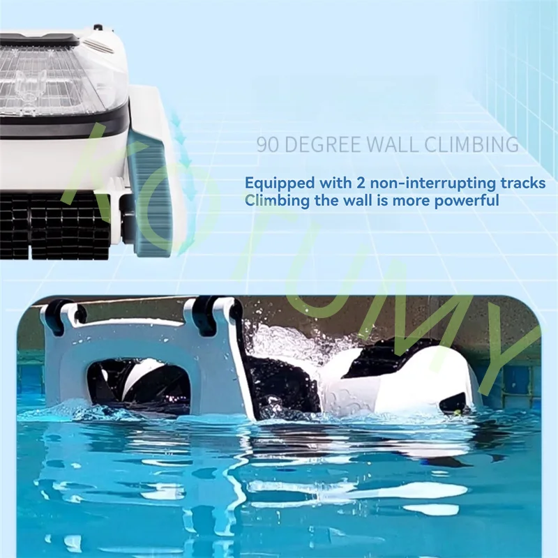 Bluetooth/WIFI Connection SHARK Robotic Pool Cleaner Massive Top-Loading Filter Dual Motors Climbing Wall 90 ° Right Angle Wall