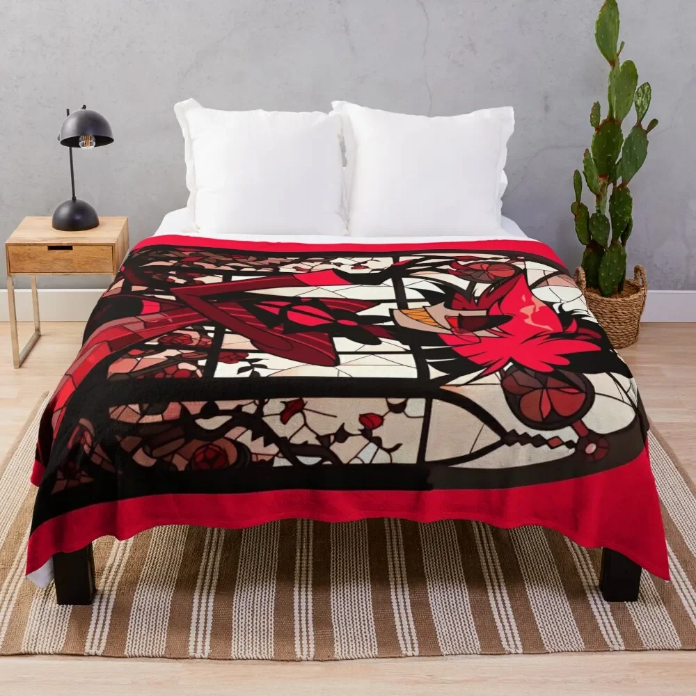 

Stained Glass Alastor Throw Blanket Flannel Fabric Thins Blankets decorative sofa bed Baby funny gift Blankets