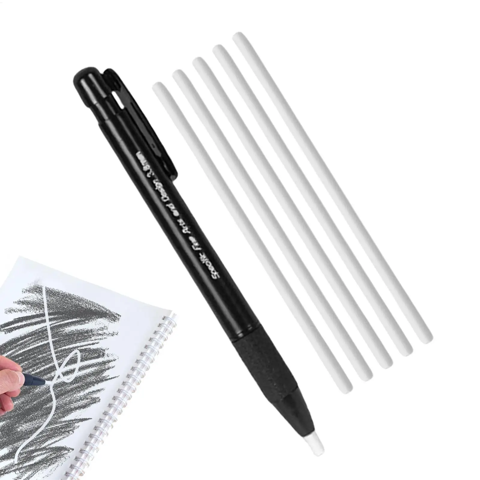 Eraser Retractable 3.8mm Mechanical Retractable Painting Aid Painting Writing Eraser Pen for Sketching Drawing Art School Office