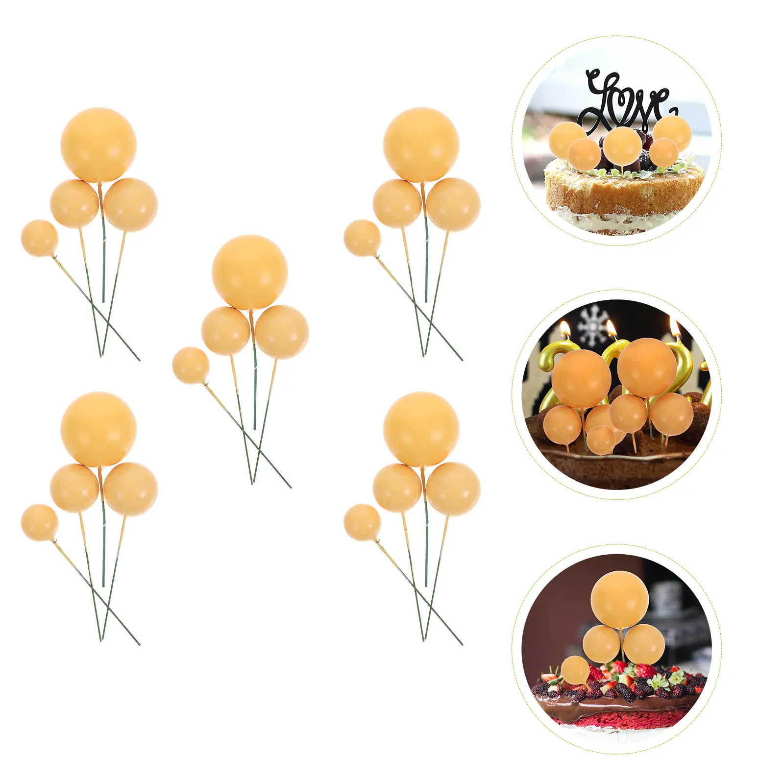 

20 шт. креативных украшений для торта в виде воздушных шаров, декор для праздничной вечеринки, украшения для торта, сувениры для дня рождения
