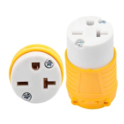 Yellow American NEMA 6-20R assembled female industrial 20A/250V equipment direct wiring socket ETL certification