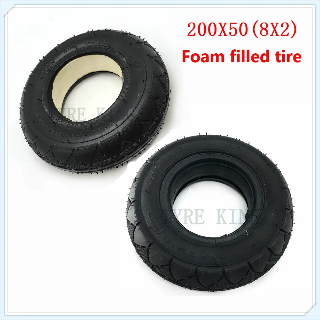 High Quality 200X50 Solid Tyre 200*50 Foam Filled Tire 8 Inch Thickening Tyre for Razor E100 E125 E200 Scooter Vapo