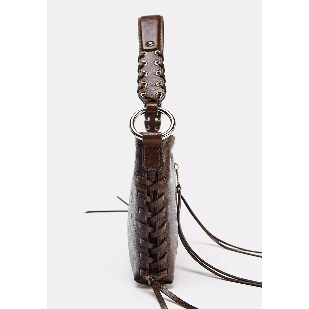 موضة خيوط حقيبة كتف بولي Leather جلد النساء حقائب اليد والمحافظ حقائب فاخرة للنساء لينة حقيبة أنيقة حمل الحقيبة مخلب