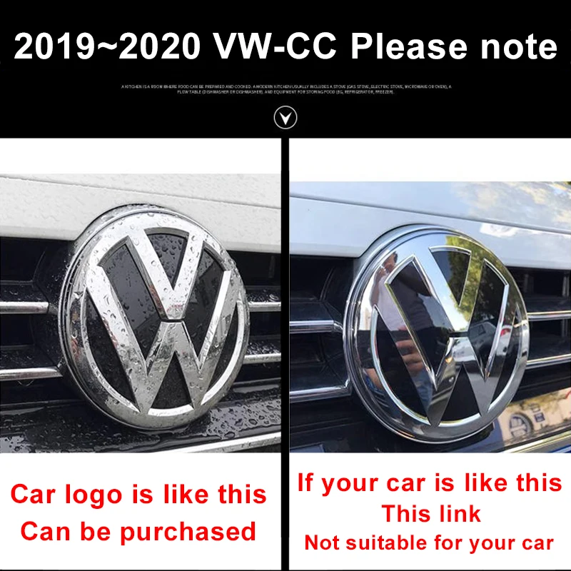 Logo samochodu Przednia kratka Tylny bagażnik Naklejka dekoracyjna Akcesoria Do Volkswagen VW GTI Golf 6 7 8 Polo VW CC Passat Tiguan T-ROC