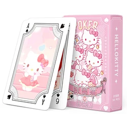 Sanrio-Juego de cartas de póquer de Hello Kitty para niños, juego de cartas de cubierta de juguete para niños, juego de cartas de dibujos animados Harokiti, Gato y gatito