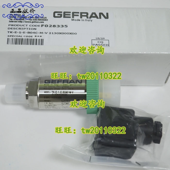 [Physical Photo] TK-E-1-E-B04C-M-V Italy GEFRAN Pressure Sensor