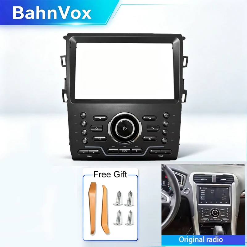 Android Car Radio  9 inch frame for Ford Mondeo 2013-2018 2din Stereo GPS Fascia bezel Panel Adapter wire