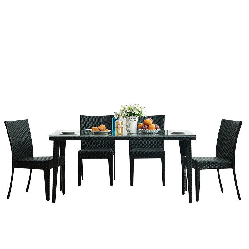 

Rattan chair outdoor balcony leisure table and chair combination simple modern courtyard villa terrace restaurant home outdoor f