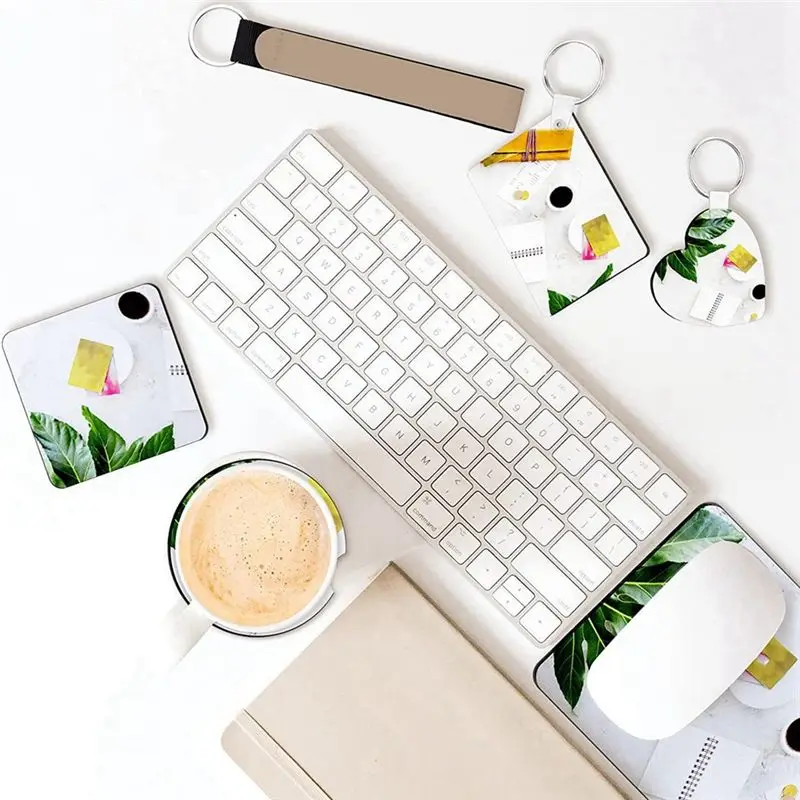 J1UL1N 82PCS Sublimation Blanks Products Set, Christmas Craft Sublimation Kit DIY Heat Printing Pattern Craft