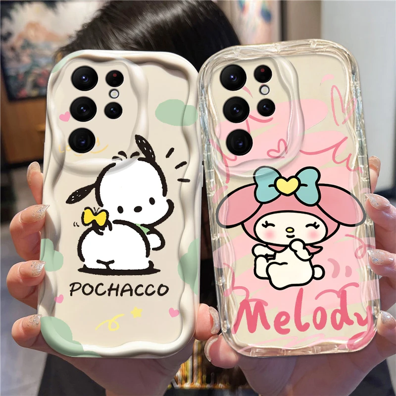 Cinnamoroll Melody Pochacco For Samsung S24 S23 S21 S20 Ultra Plus FE A73 A72 A71 A51 A31 A05S A05 A04 5G Wave Oil Funda