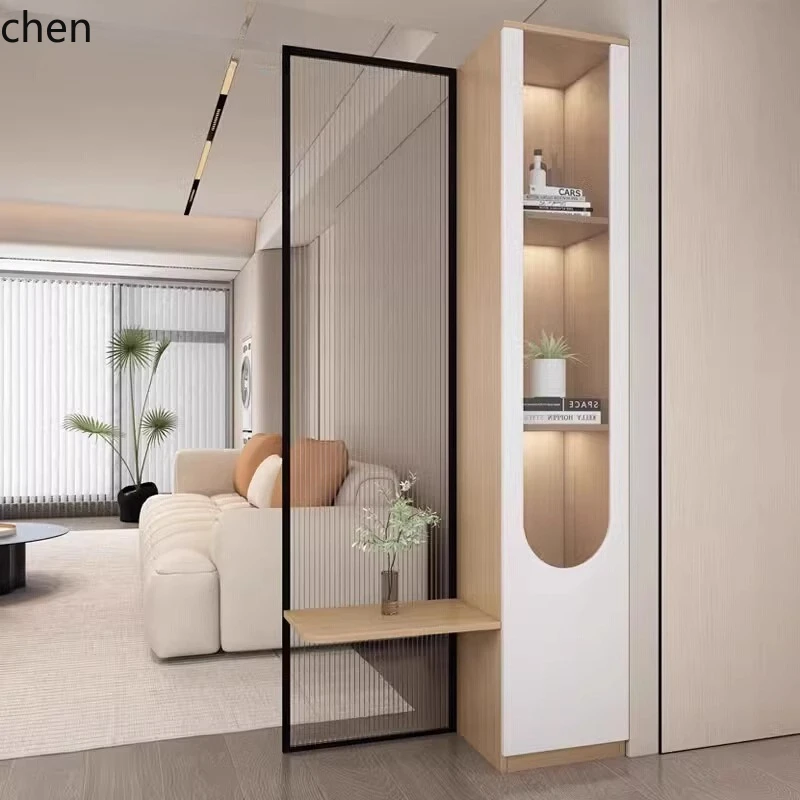 

LXC Entryway Cabinet Against Door Entrance Hallway Cabinet Integrated Wall Screen Partition Home Living Room Display Cabinet