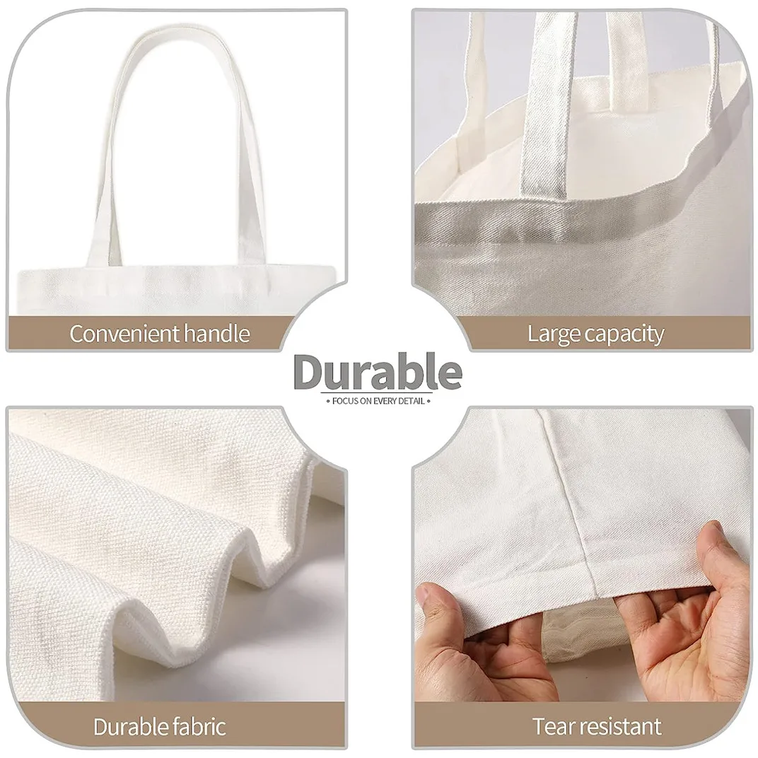 Sublimation Tote Bags Heat Transfer Blank Product Canvas Grocery Bag for Decorating Painted DIY Crafting Making Supplies Tools